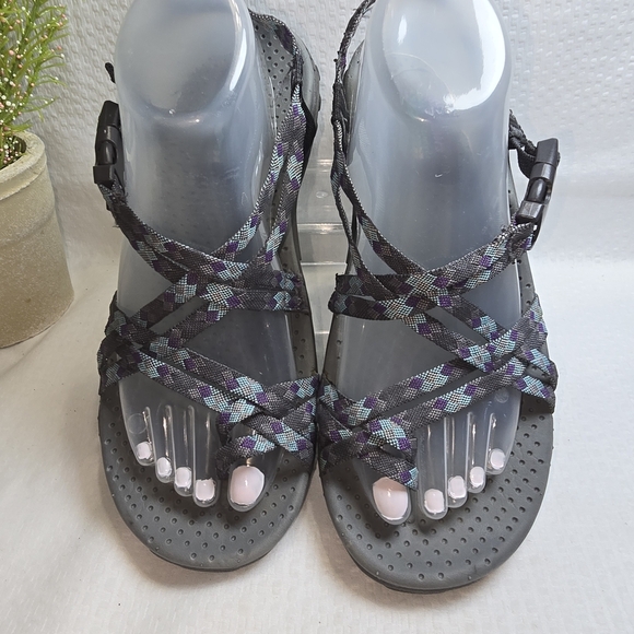 WOMENS SKECHERS REGGAE LOOPY STRAPPY SANDAL MULTICOLOR WOMENS 9 - Picture 3 of 5